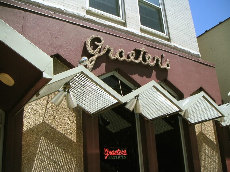 Echtes Foto: Eisdiele von Graeter's im Stadtteil Hyde Park in Cincinnati, Ohio