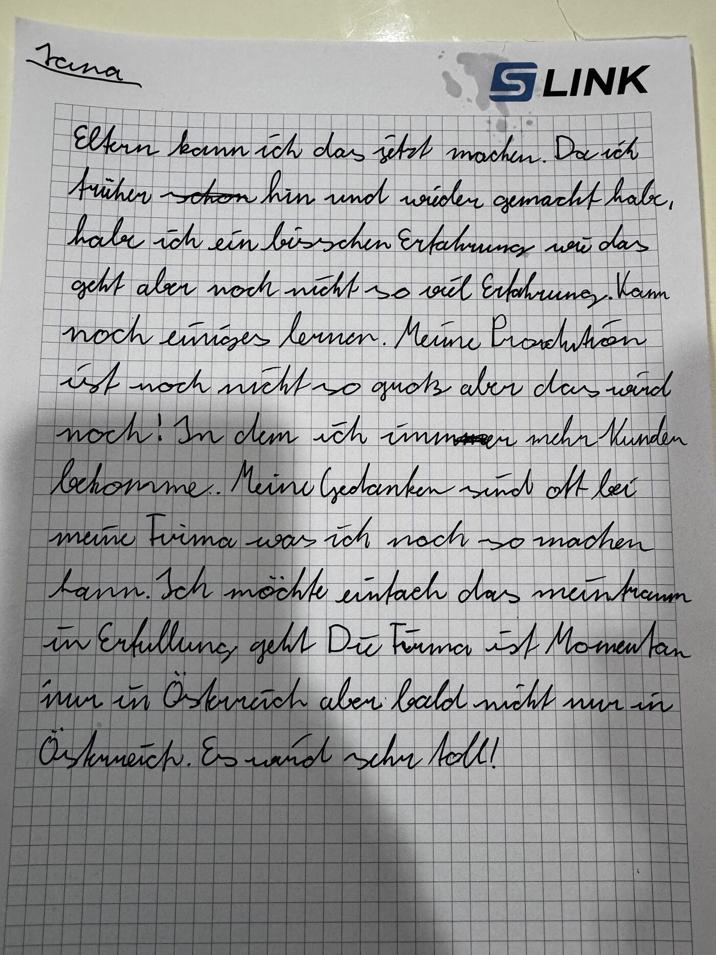 Handgeschriebene Seite 2 von Jana, 15. Oktober 2026